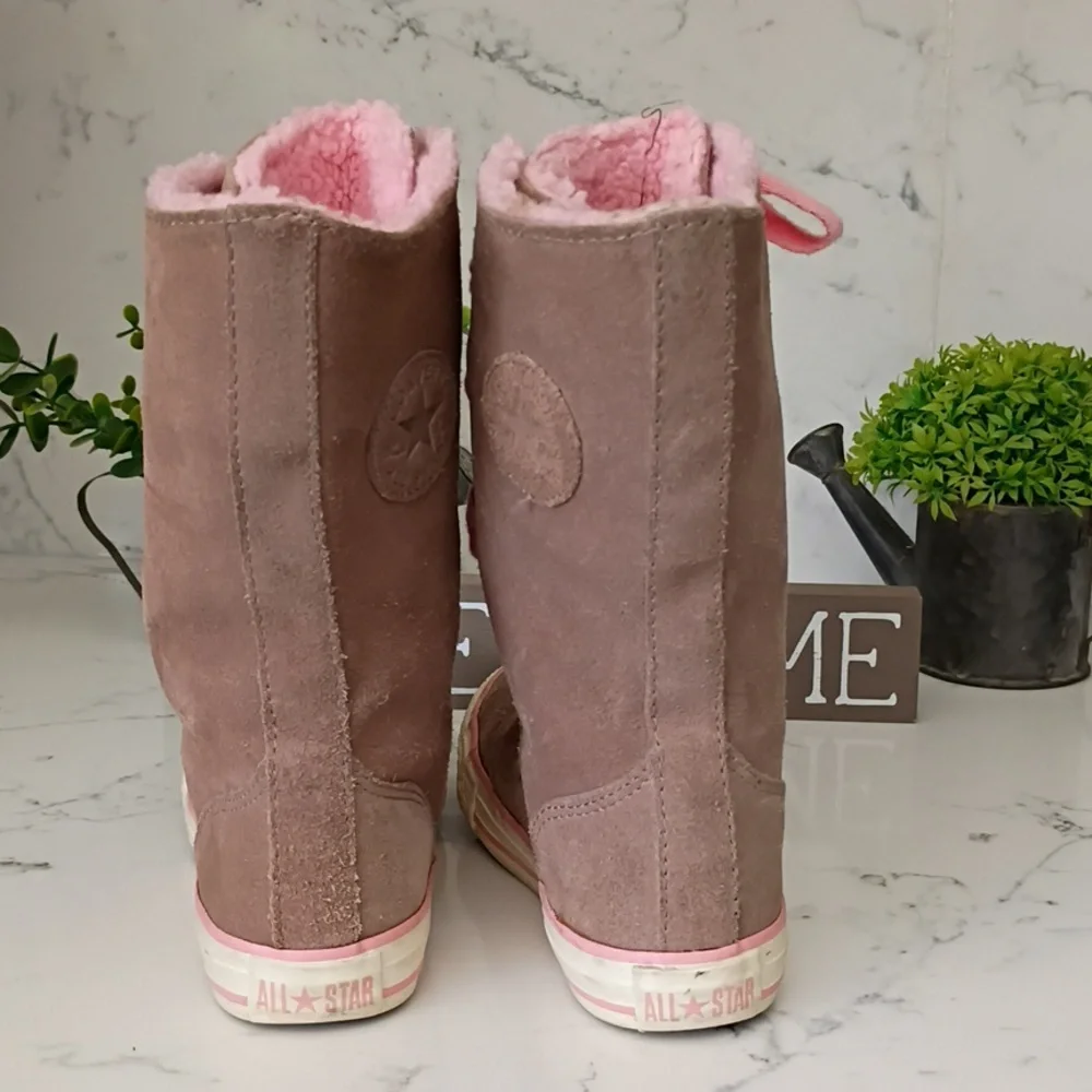 Converse Pink and Brown Lace-Up Boots
